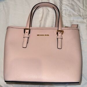 Michael Kors Pink Saffiano Leather Satchel